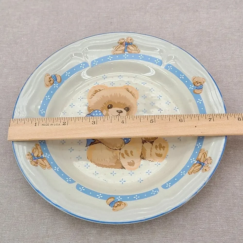 Vintage Tienshan Country Bear Stoneware Dinnerware Set – 3 piece Place Setting